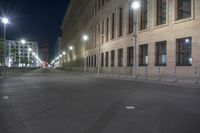 Night View of Berlin City Streets