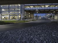 Night View of Modern Architecture in Berlin, Germany