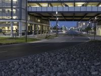 Night View of Modern Architecture in Berlin, Germany