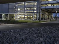 Night View of Modern Architecture in Berlin, Germany