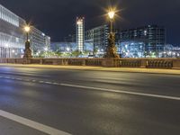 Night View of Modern Architecture in Berlin, Germany