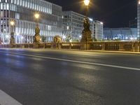 Night View of Modern Architecture in Berlin, Germany