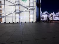 Night View of Berlin's Metropolitan Area: Reflections and Architecture
