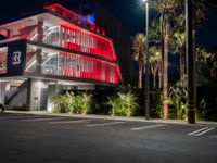 Night View of California Parking Lot