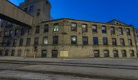 Night View of Chicago Cityscape with Classic Architecture and Open Spaces