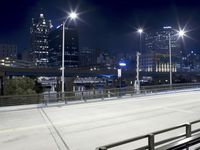 Night View of Chicago Cityscape with Modern Architecture