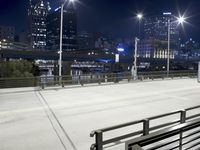 Night View of Chicago Cityscape with Modern Architecture