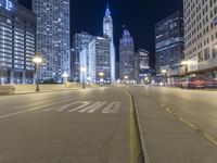 Night View of Chicago, Illinois, USA