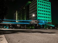 Night view of a city street in California, USA