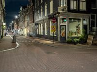 Night View of Classic Architecture in Amsterdam, Netherlands