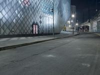 Night View of Futuristic Architecture in Berlin, Germany