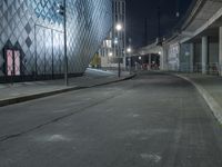 Night View of Futuristic Architecture in Berlin, Germany