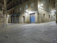 Night View of Historic Architecture in Barcelona, Spain 002