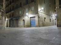 Night View of Historic Architecture in Barcelona, Spain - 004