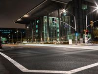 Night View of Long Beach Cityscape, California, USA