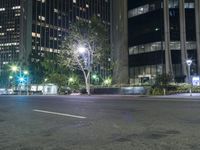 Night View of Los Angeles California Business District 002