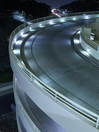 Night View of Los Angeles Cityscape and Highway