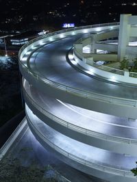 Night View of Los Angeles Cityscape and Highway