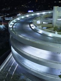 Night View of Los Angeles Cityscape and Highway