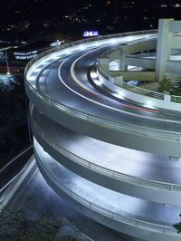 Night View of Los Angeles Cityscape and Highway