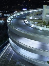 Night View of Los Angeles Cityscape and Highway