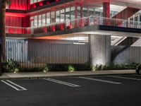 A Night View of Los Angeles' Modern Parking Lot