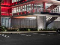 A Night View of Los Angeles' Modern Parking Lot