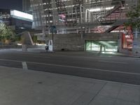 Night View of Metropolitan Area with Illuminated Buildings 005