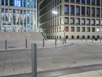 Night View of Modern Architecture in Hamburg