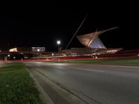 Night view of modern architecture in Milwaukee, Wisconsin