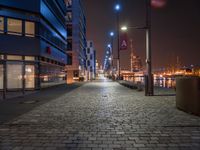 Night View of Modern Residential Area in Bremen, Germany