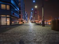 Night View of Modern Residential Area in Bremen, Germany - 002