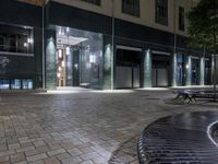 Night view of modern residential building in Hamburg, Germany