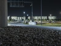 Night View of a Bridge Underpass in Berlin