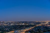 Night View of Los Angeles Cityscape