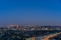 Night View of Los Angeles Cityscape