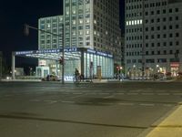 Night View of Potsdamer Platz in Berlin, Germany