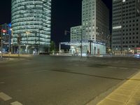 Night View of Potsdamer Platz in Berlin, Germany