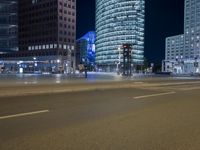 Night View of Potsdamer Platz in Berlin, Germany