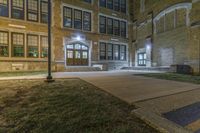 Night view of residential area in Detroit, Michigan, USA