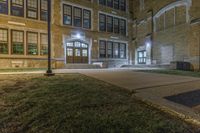 Night view of residential area in Detroit, Michigan, USA