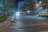 Night View of a Residential Area in Miami, Florida