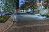 Night View of a Residential Area in Miami, Florida