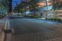 Night View of a Residential Area in Miami, Florida