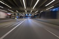 Night View of Straight Road in Chicago, Illinois