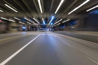 Night View of Straight Road in Chicago, Illinois 005