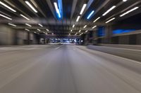 Night View of Straight Road in Chicago, Illinois