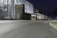 Night View of Toronto City Street with Modern Architecture