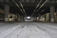 Nightlife in Los Angeles: City Road Leading to a Bridge