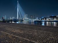 Nighttime in Amsterdam: Cityscape with Lit Streets